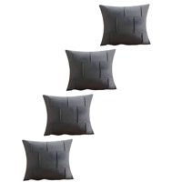 Genérico - Set De 4 Fundas De Cojin Plisada 45X45 Gris