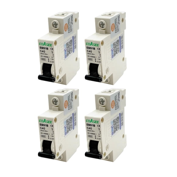 Pack 4 Interruptor Automático Ebasee 1x 40a Curva C 6ka Sec