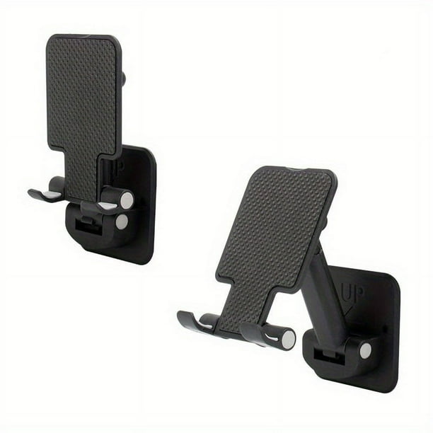 1pc Wall Mounted Phone Holder, Wall Hanging Phone Rack With Adjustable Angle And Height, Kitchen Bathroom Accessories
