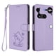 thumbnail image 1 of Funda de Gato tipo Libro para Nothing Phone 3, Lila Claro, 1 of 6
