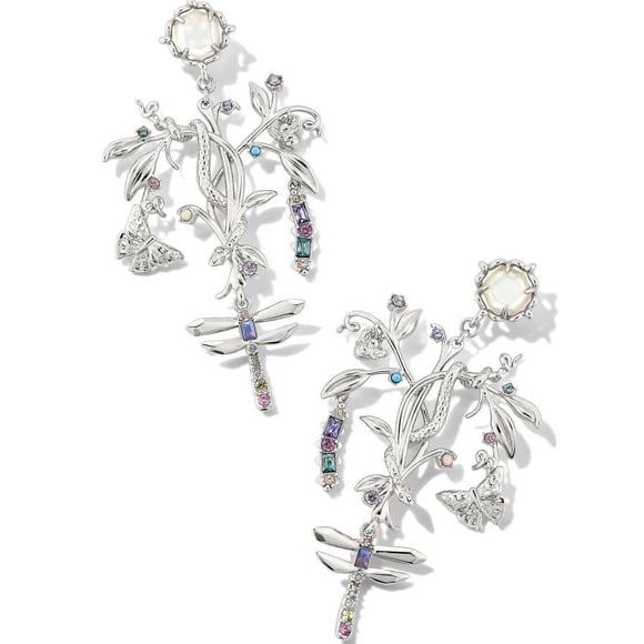 Aros Kendra Scott Devin Convertible Silver Statement In Pastel Mix