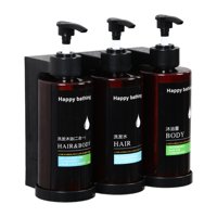 Magideal - Dispensador De Loción Para Ducha, Botella Con Bomba Recargable, Antideslizante, Portátil, Fácil De Limpiar, Dispensador De Jabón Líquido Para Manos Pa B Tres Cabezas