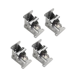 Magideal - 4 Piezas De Bisagras Plegables De , Accesorios De Metal, Patas De Extensión Diy, Bisagras De Patas De Mesa, Bisagras Para Mesa, Silla, Cajón, Plata