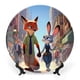 thumbnail image 1 of Zootopia Plato decorativo de porcelana fina (bone china), plato decorativo de cerámica para hogar, oficina, soporte de pared, platos decorativos para dormitorio - 6 pulgadas (15 cm), 1 of 6