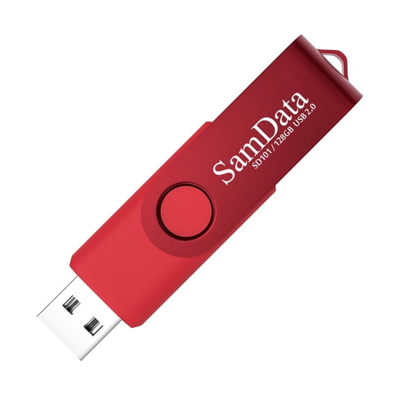 Memoria USB SamData SD101 de 128 GB USB 2.0 roja