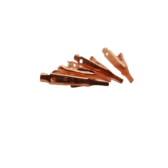 Pinzas de cocodrilo ProtechTrader de cobre liso y sin dientes, paquete de 4