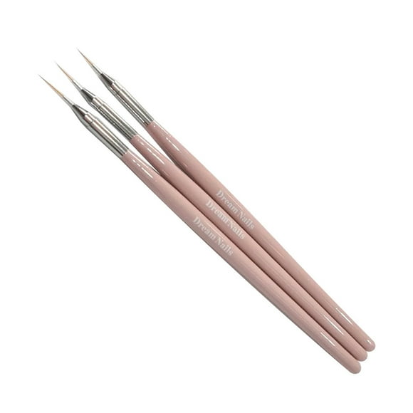 Set 3 Pinceles Delineadores Medidas 7mm 9mm 11mm