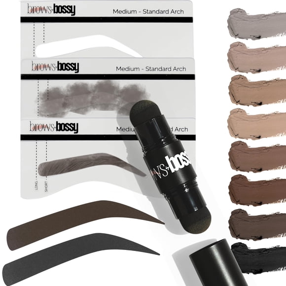 Estampador de cejas Brows by Bossy con 9 plantillas impermeables