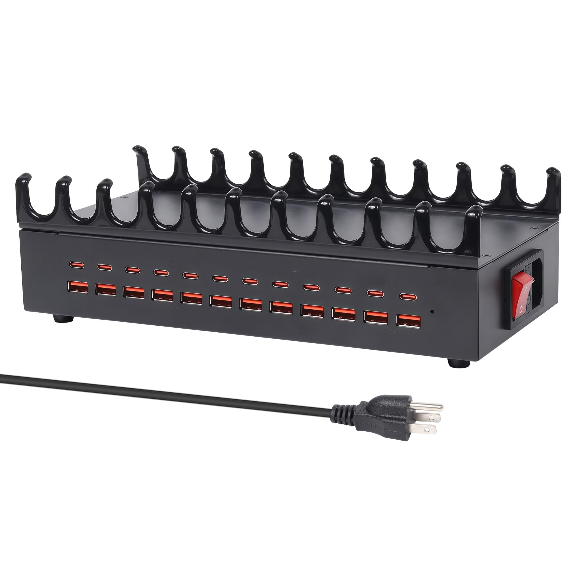 Estación De Carga Yoodarmx De 300 W Con 24 Puertos Usb De Carga Rápida
