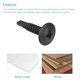 thumbnail image 3 of Uxcell #8 x 3/4" Tornillos autorroscantes de cabeza Phillips de acero al carbono negro paquete de 200, 3 of 4
