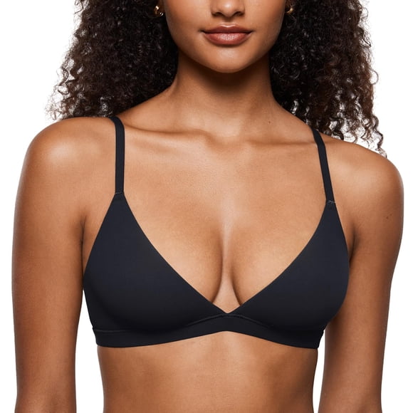 Bralette INLYRIC, con forma de triángulo, sin aros, negro