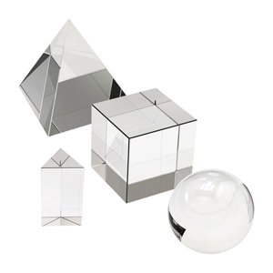 Magideal - Juego De 4 Uds. De Vidrio Óptico, Prismas Triangulares, Bola De Luz De Ciencia, Física Cúbica Para Juegos, Toma De Imágenes, Enseñanza Para Niños