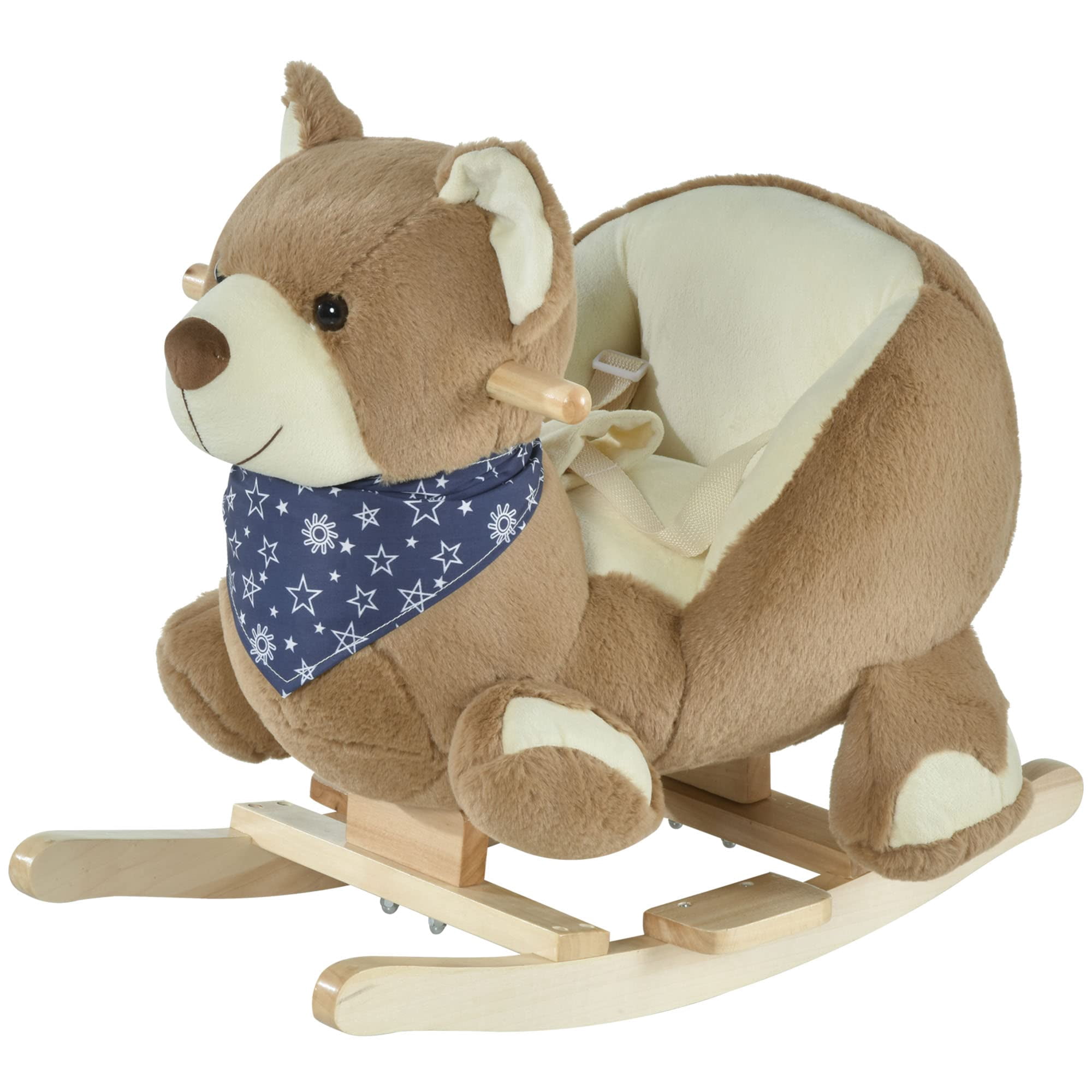 Animal De Peluche Con Temática De Oso Qaba De Rocking Horse Con Canción De Cuna De 18 A 36 M