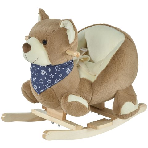 Animal De Peluche Con Temática De Oso Qaba De Rocking Horse Con Canción De Cuna De 18 A 36 M