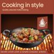thumbnail image 4 of Wok Bakken de hierro fundido presazonado de 36 cm con tapa de madera de 4,0 kg, 4 of 9