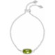 thumbnail image 2 of Pulsera Kendra Scott Elaina Ajustable Cadena Plata Peridot Illusion, 2 of 2