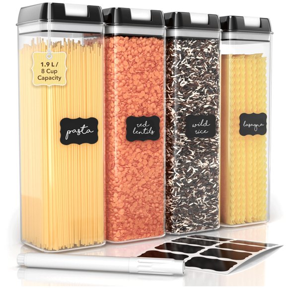 Recipientes de almacenamiento de alimentos Simply Gourmet Kitchen, paquete de 4