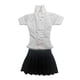 thumbnail image 2 of Camisa Abotonada Y Falda A Escala 1/6, Accesorio Para Figuras De Acción De 12 Pulgadas, Falda Negra, 2 of 3