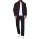 thumbnail image 5 of Chaqueta de punto con cremallera y forro polar grueso de invierno para hombre, cuello alto, L Burdeos, 5 of 6
