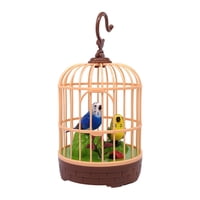 Bothyi - Pájaros Jaula Juguete Adorno Activado Por Voz Chirriante Regalo De Cumpleaños Realista