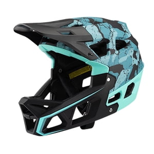 Ioensy - Casco De Bicicleta De Cara Completa, Cascos Protectores Transpirables, Casco De Bicicleta Para Hombres Y Mujeres, Azul, De 55 A 58Cm