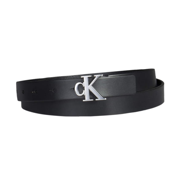 Cinturón Calvin Klein 2,5 cm con placa de logo CK estilo bridle