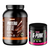 Gohard - Proteina Vegetal 33 Serv. 1Kg Dulce De Leche & Pre Entrenamiento G-Punk 30 Serv