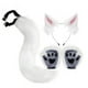 thumbnail image 2 of Disfraz De Gato Animal Cosplay Gatito Orejas De Peluche Furry Fancy Dress Up Blanco, 2 of 3