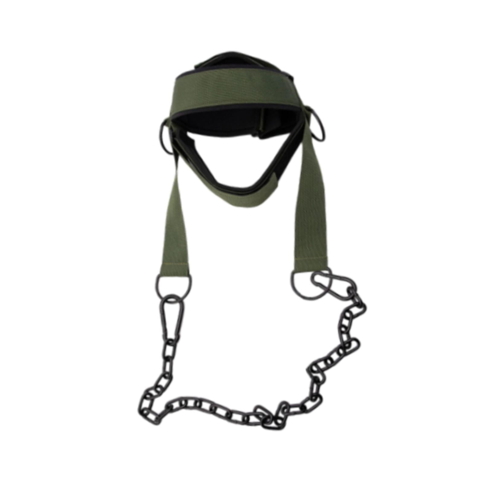 Magideal - Arnés Para La Cabeza, Ejercitador De Cuello, Soporte Más Fuerte, Con Cadena De Metal Y Lazo De Metal Para Levantamiento De Pesas, Constructor De Múscu