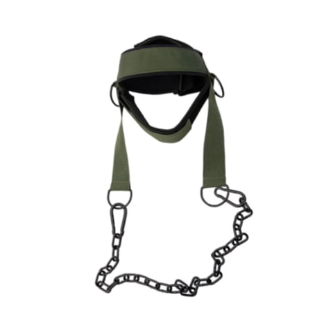 Magideal - Arnés Para La Cabeza, Ejercitador De Cuello, Soporte Más Fuerte, Con Cadena De Metal Y Lazo De Metal Para Levantamiento De Pesas, Constructor De Múscu