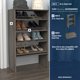 thumbnail image 4 of Estante ClosetMaid de 64 cm con barrera inclinada para zapatos gris/acero satinado, 4 of 8