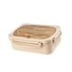 thumbnail image 2 of Caja Bento con utensilios reutilizable para microondas, portátil, a prueba de fugas, con compartimento para mochileros, camping al aire libre, picnic Caqui 2 rejillas, 2 of 5