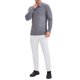 thumbnail image 2 of Camiseta de Polo de Manga Larga para Hombre de Color Sólido de Negocios Tejida XL Gris, 2 of 6