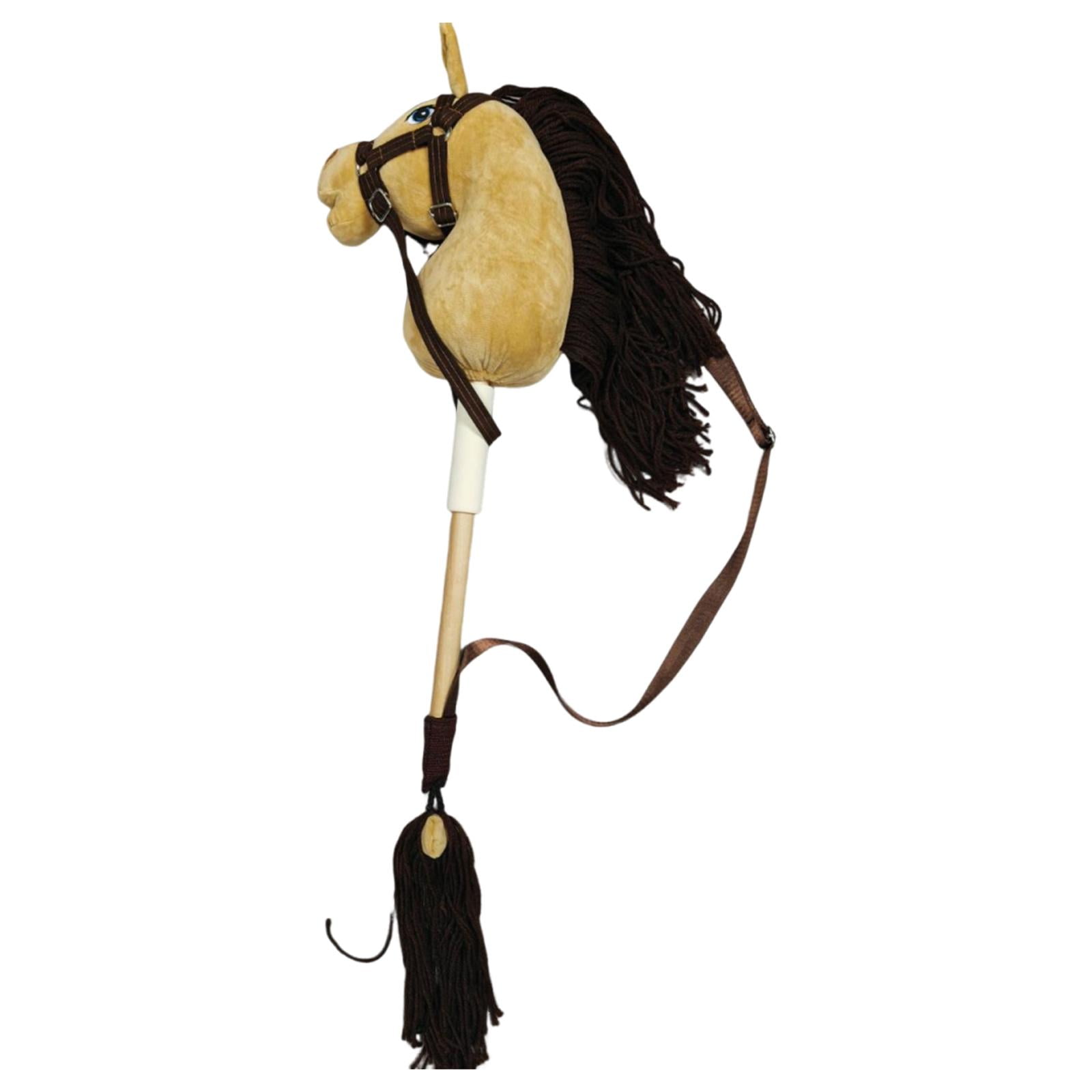 Magideal - Caballo De Juguete Con Pértiga Para Niños, Ideal Para Juegos De Simulación. Material Suave Y Ligero. Perfecto Como Regalo De Cumpleaños Para Niños En Marrón