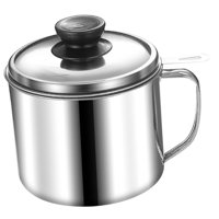 Magideal - Recipiente Para Grasa De Tocino, Freidora Con Asa Y Tapa, Recipiente Para Rellenar Fácilmente Aceite Con Filtro, Lata De Almacenamiento De Aceite Para Con Tapa
