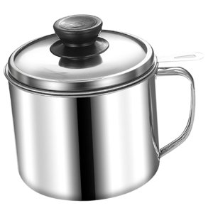 Magideal - Recipiente Para Grasa De Tocino, Freidora Con Asa Y Tapa, Recipiente Para Rellenar Fácilmente Aceite Con Filtro, Lata De Almacenamiento De Aceite Para Con Tapa