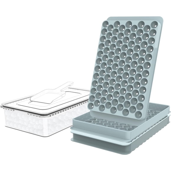 WIBIMEN Mini Ice Cube Trays for Freezer with Lid, 0.55 Pebble