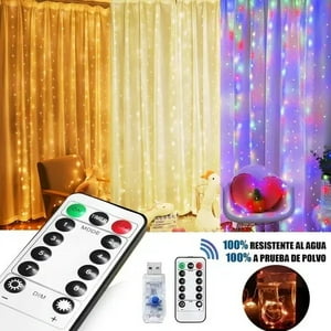 Genérica - Cortinas Serie Luces 300 Led Decorativas Usb 8 Modelo 3X3M