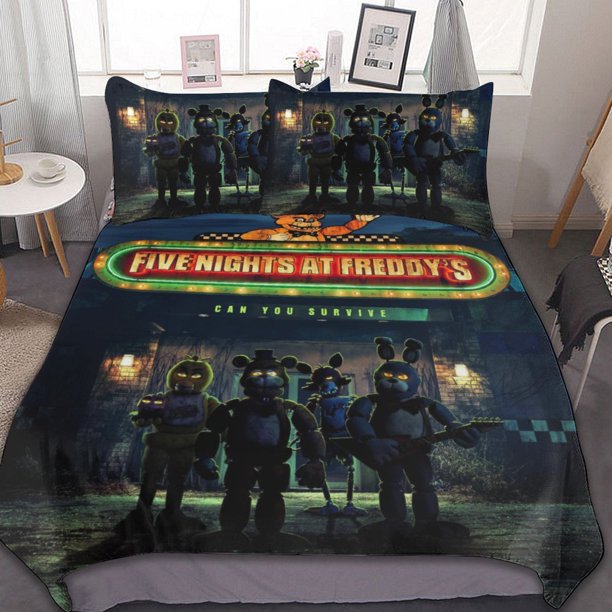 Five Nights at Freddy 3-Piece Bedding Set Warm And Comfortable Soft Duvet Cover Bed Set for Boys Girls Kids Adult Bedroom All Season
