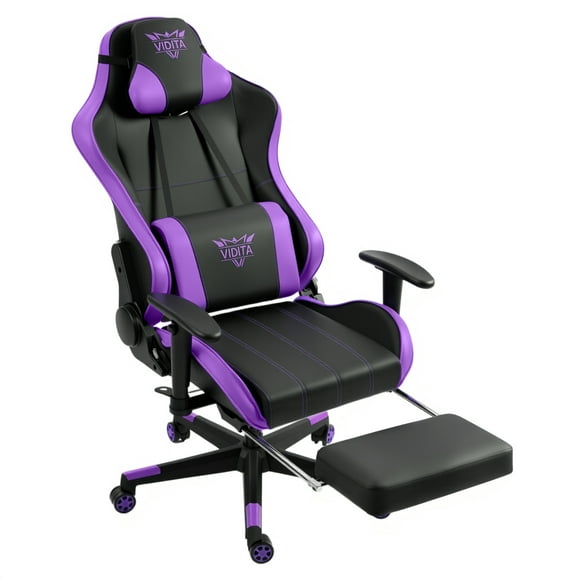 Silla Gamer Premium ES900 Reclinable 180° Reposabrazos 2D -Violeta