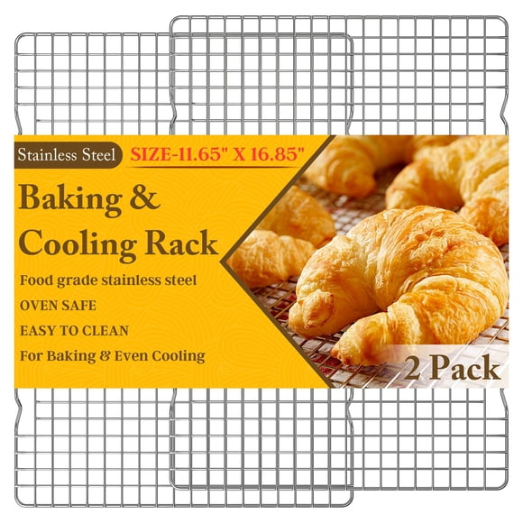Rejillas de refrigeración Qukaka Heavy Duty de acero inoxidable, paquete de 2
