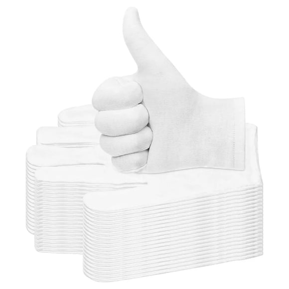 Guantes Blancos Algodon 12 Pares
