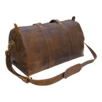 Bolso De Viaje De Cuero Café Tostado Tratur