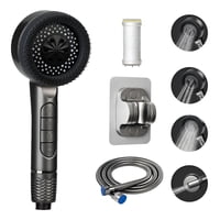 Genérica - Cabezal De Ducha Alta Presión 4 Modos Con Filtro Y Manguera