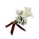 thumbnail image 2 of linda calla baya rhinestone novio nupcial boda ramillete crema + rojo vino, 2 of 5