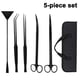 thumbnail image 1 of Kit de herramientas para acuario, 5 en 1, de acero inoxidable, con raspador largo para pecera, pinzas, tijeras, espátula y herramientas de limpieza para paisajismo. Kit de inicio para peces., 1 of 8