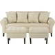 thumbnail image 1 of Sofa Lua 3c + 2 Pouf Pu 20 Beige, 1 of 6