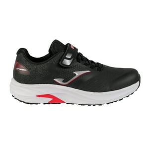 Zapatilla Running Kids Speed Negro Rojo Joma