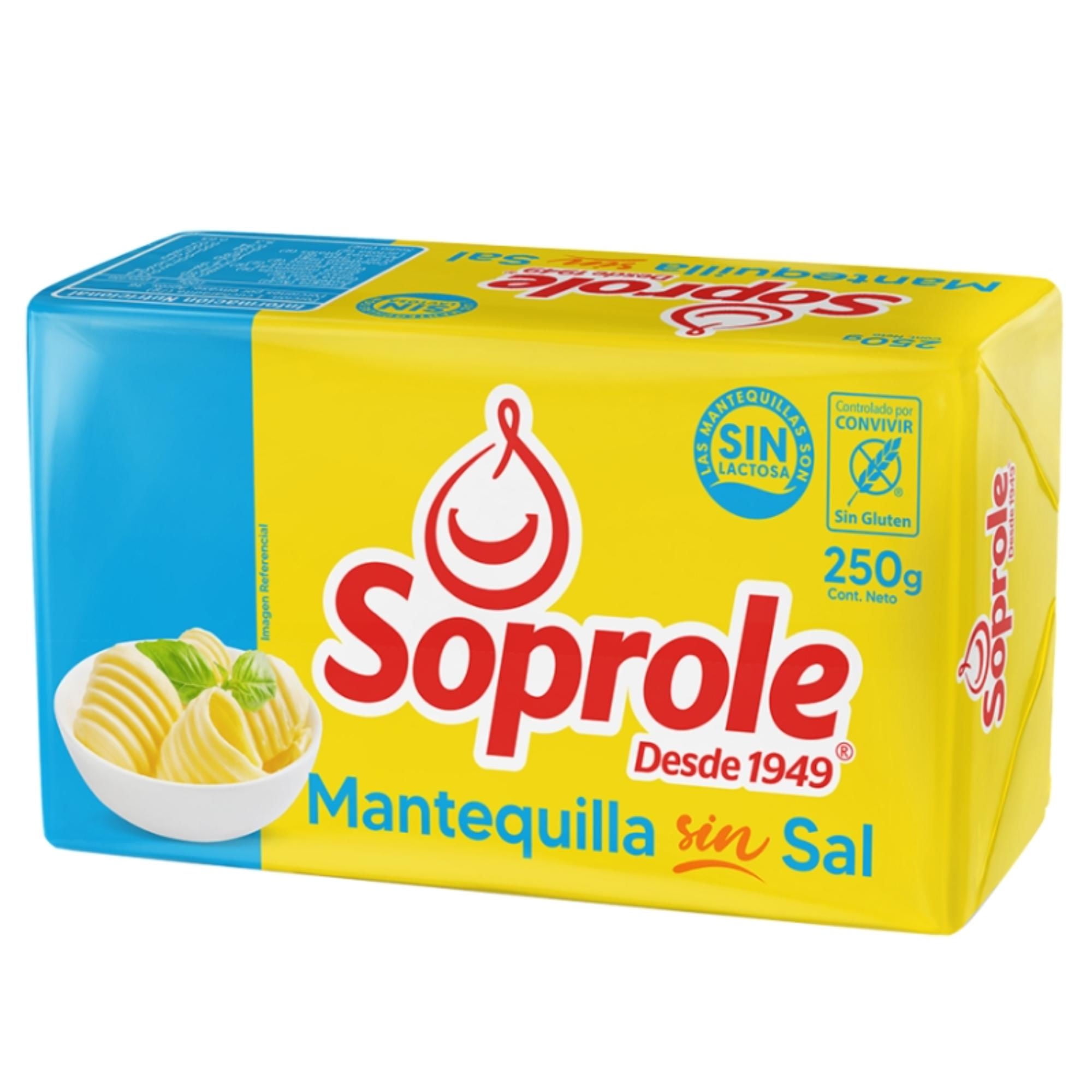 Mantequilla Sin Sal 250 g Soprole