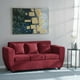 thumbnail image 1 of Sofa 3 Cuerpos Kansas Felpa-Burdeo, 1 of 5